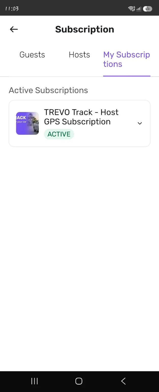 Step 6: Check your ACTIVE subscription.